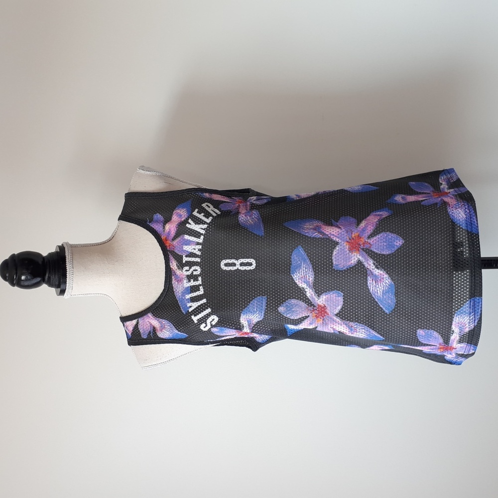 Stylestalker floral mesh tank
